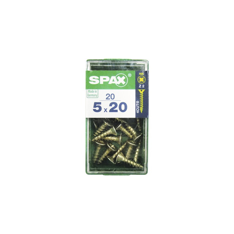 Vis TF Pozi jaune Ø 5 x 20 mm 20 pièces SPAX