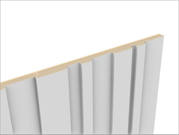 Panneau décoratif fraisé Wallaby blanc L.280x l.60cm Ep. 1,5cm