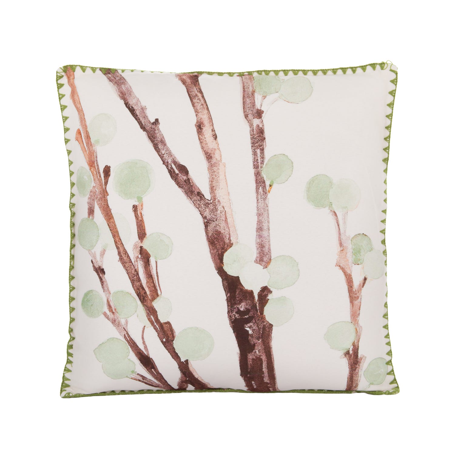 Cuscino divano 45x45 cm foglie verdi