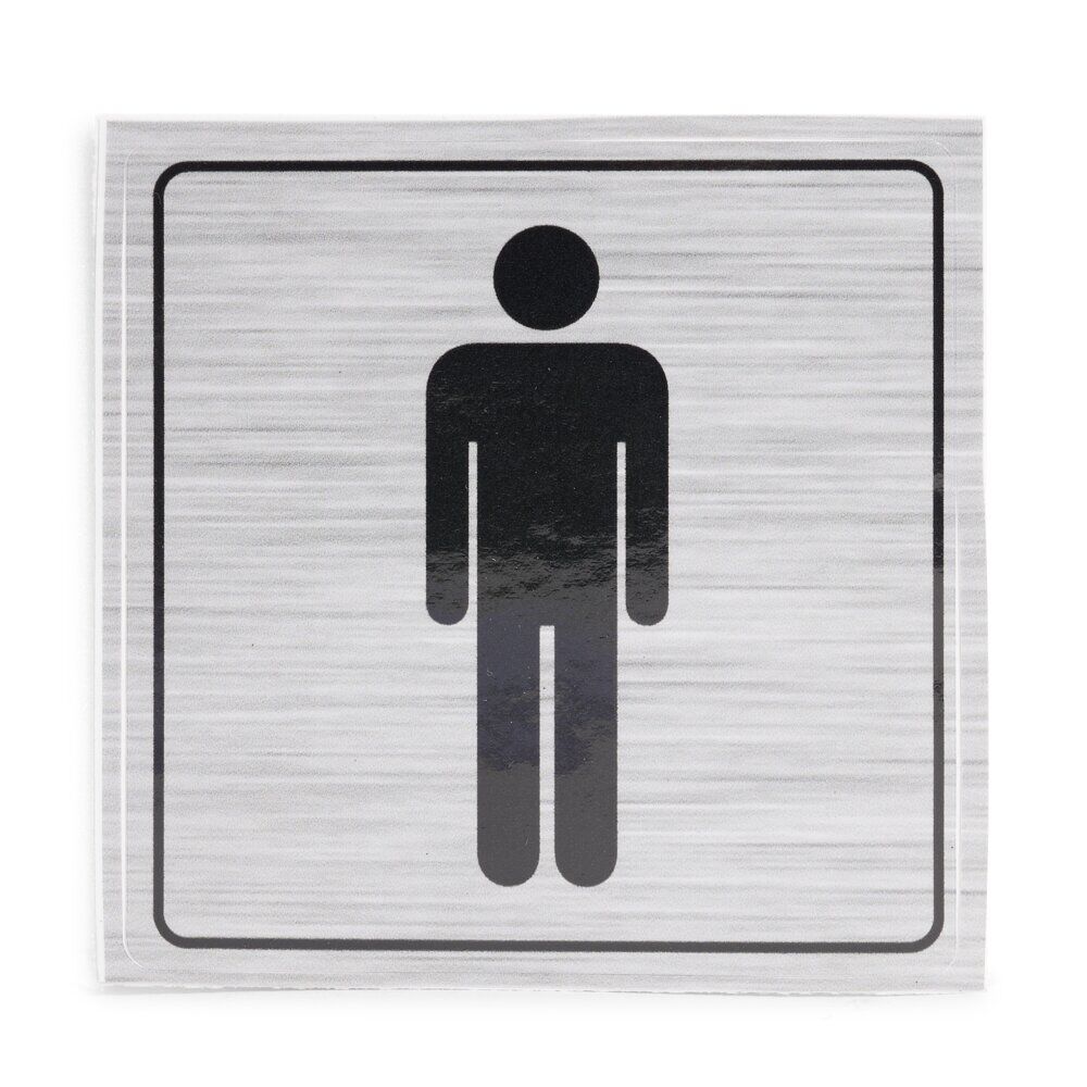 Signalétique adhésive "WC homme" - 8x8 cm