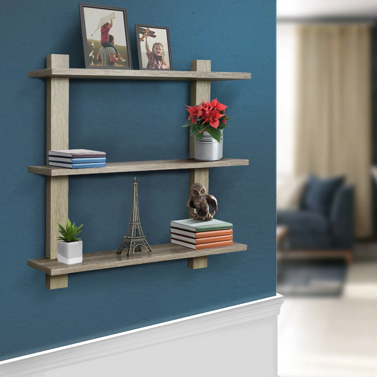 Sorbus Floating Shelf Asymmetric Square Wall Shelf