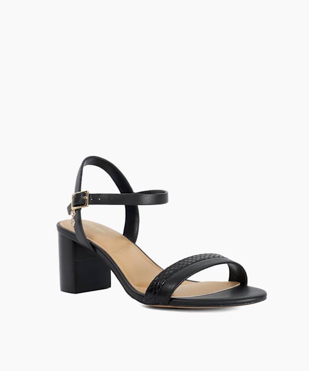 Jaycie Black - Block Heel Sandals