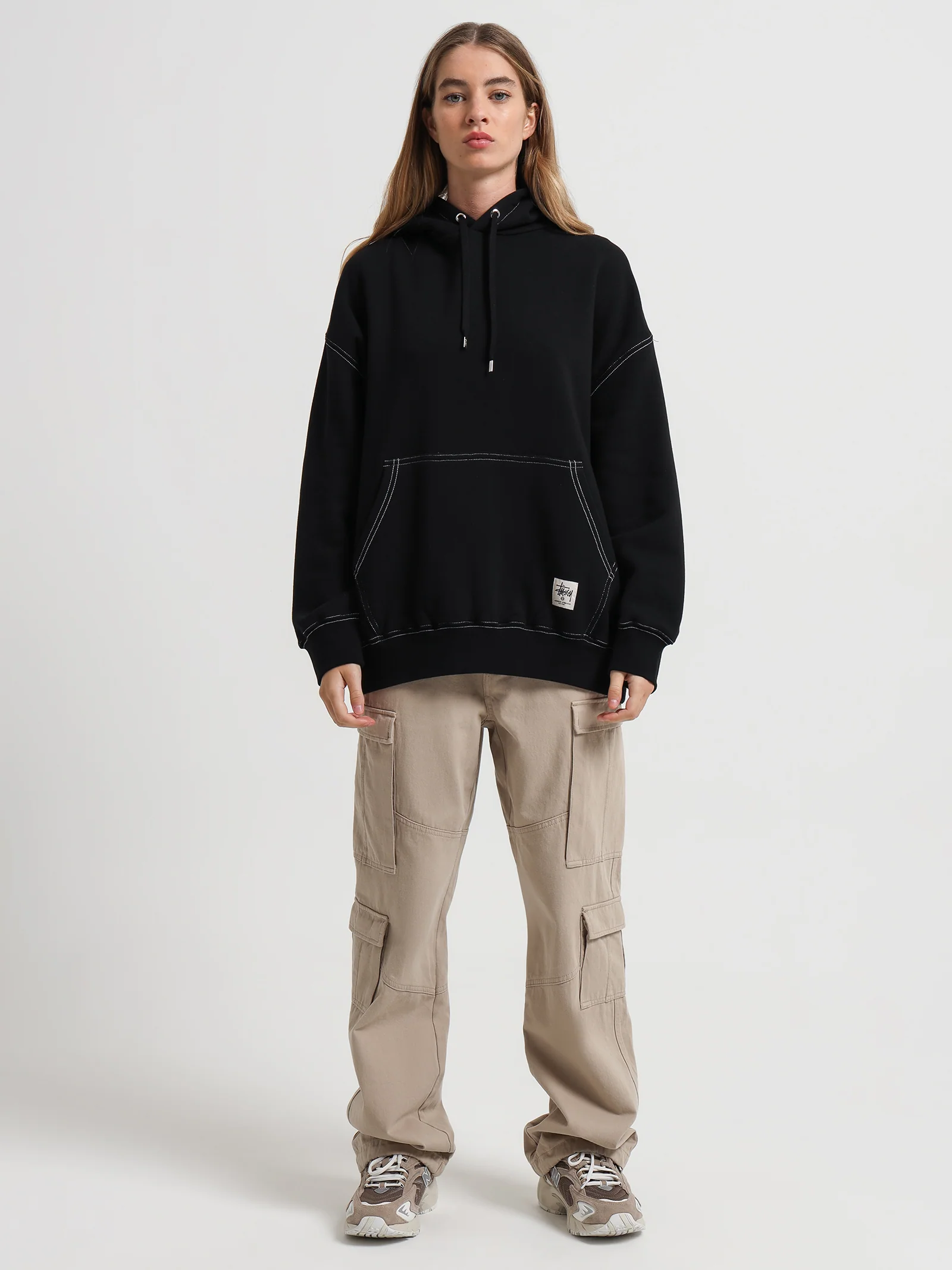 Contrast Stitch Oversized Hoodie