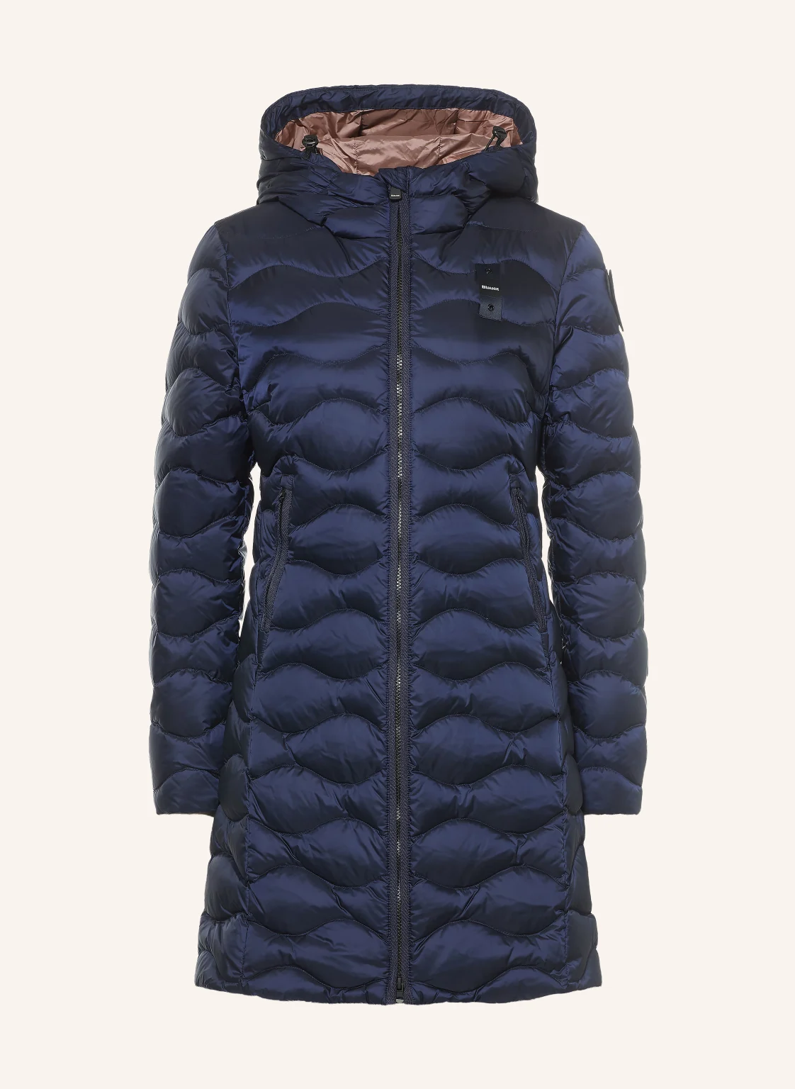 Blauer Daunenjacke LYNE mit Schmucksteinen
