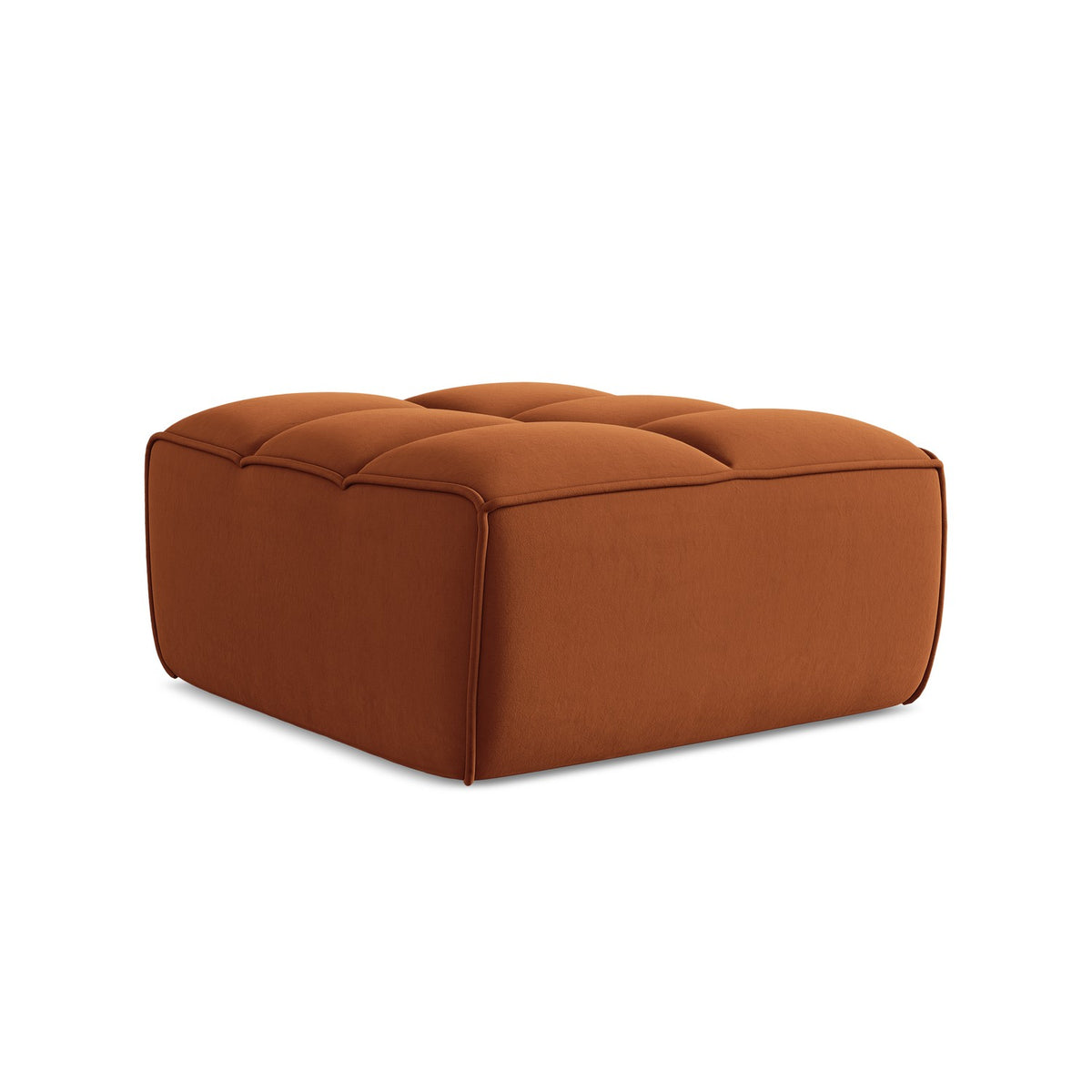 LaMiaSofa Poef Belluno - velours - terracotta - 80x93x43