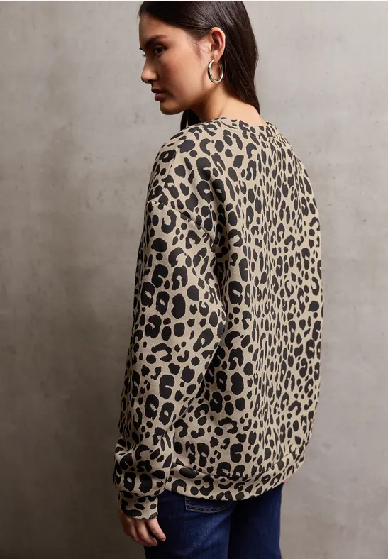 Loose Fit Print Pullover