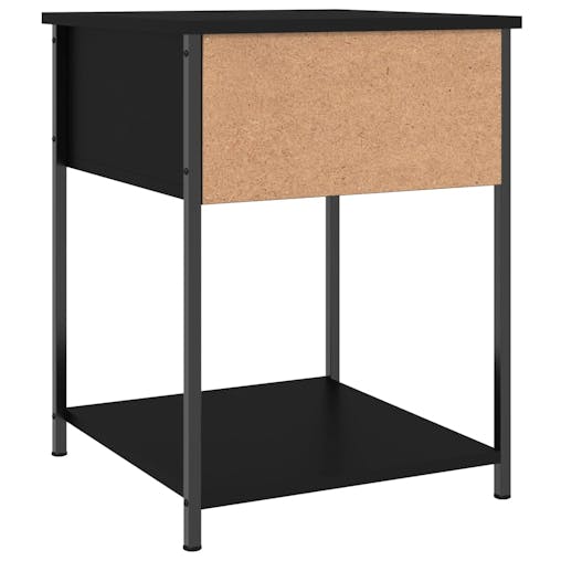NNEVL Bedside Tables 2 pcs Black 44x45x58 cm Engineered Wood