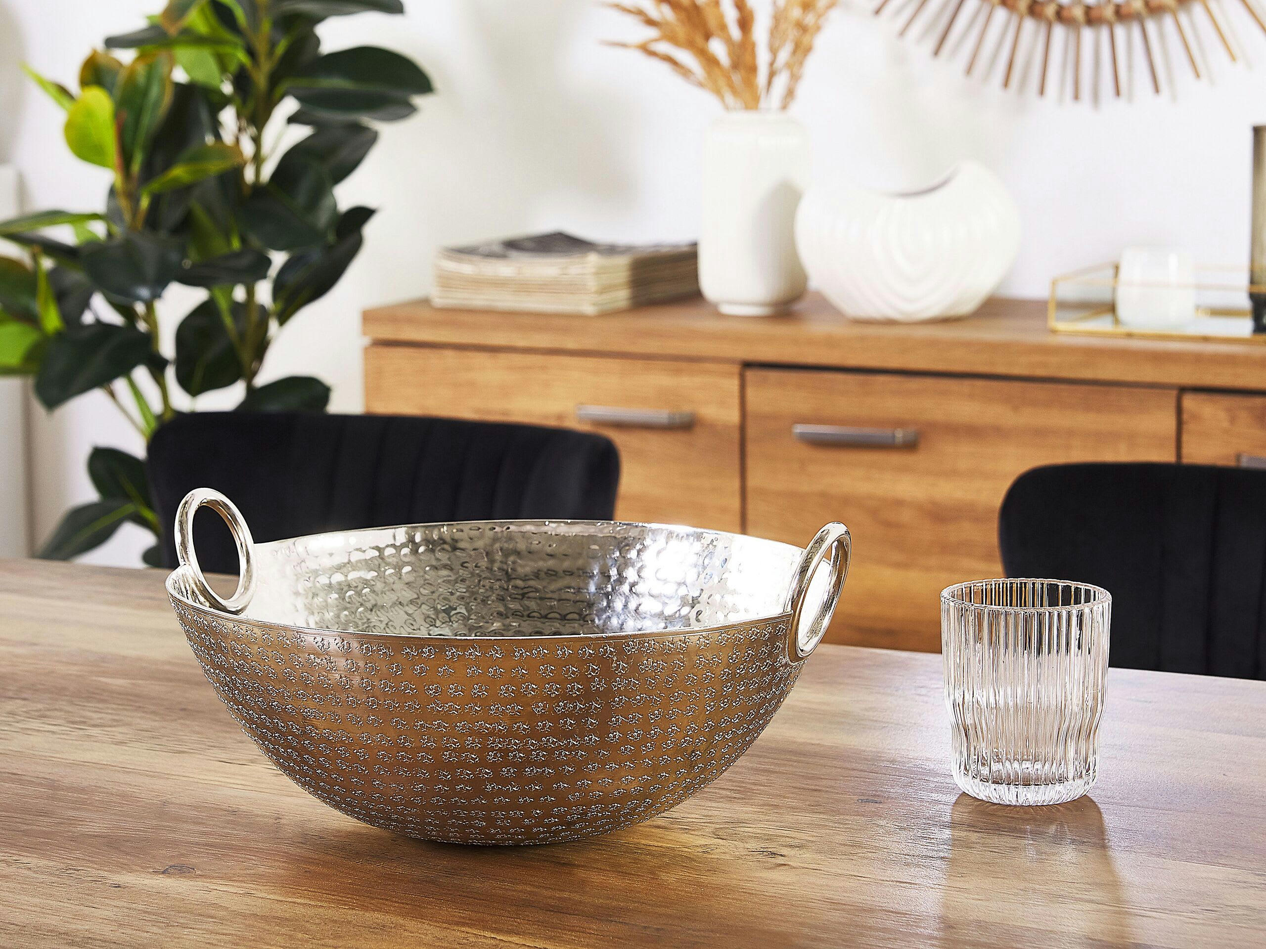 SHIBAH - Bol décoratif en métal argenté