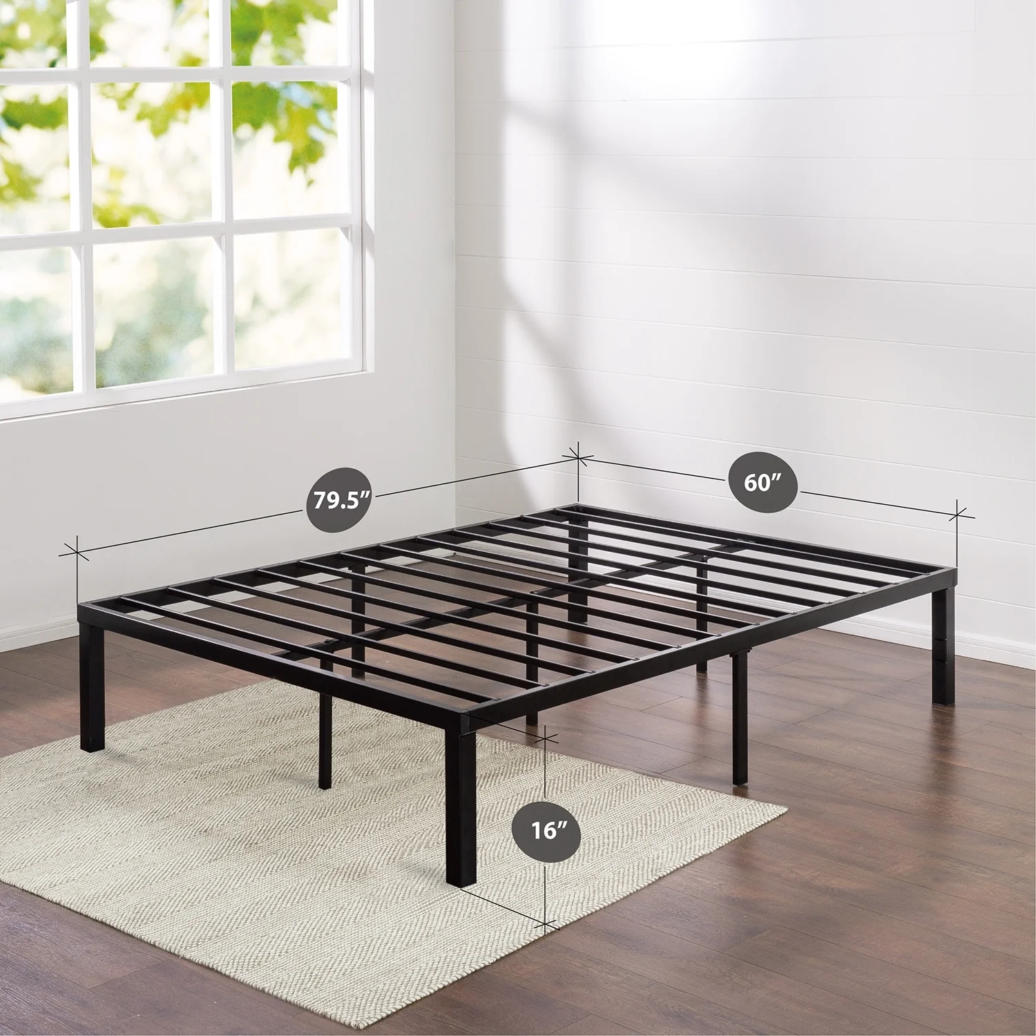 Priage by Zinus Quick Lock 16 Inch Metal Platform Bed Frame