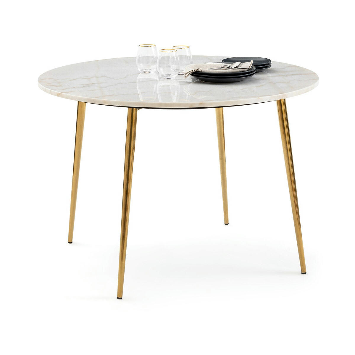 Table marbre ronde 4 couverts, Luxore