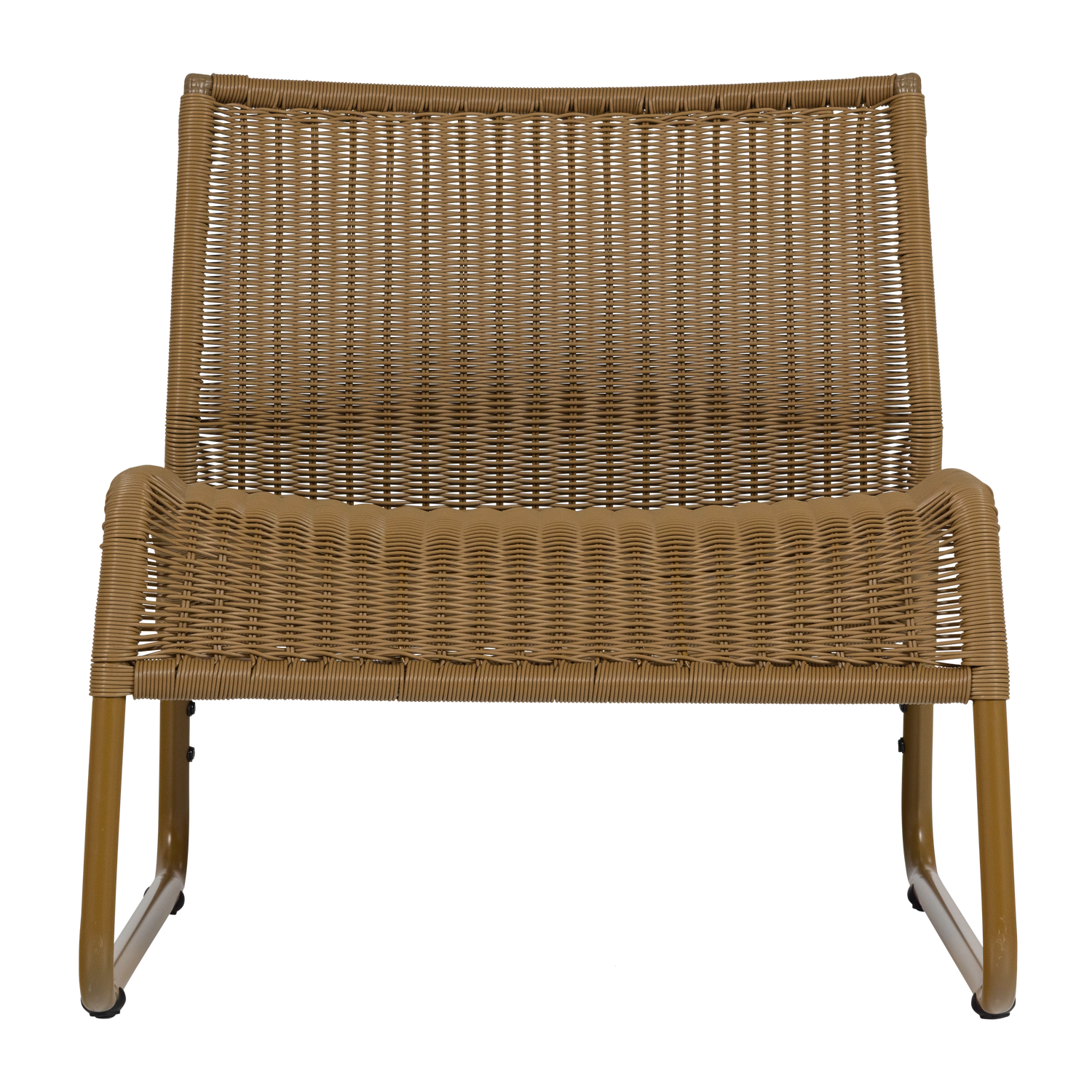WOOOD tuin loungestoel West - Kunststof - Honinggeel - 67x78x69