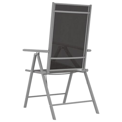 NNEVL Folding Garden Chairs 6 pcs Textilene Black
