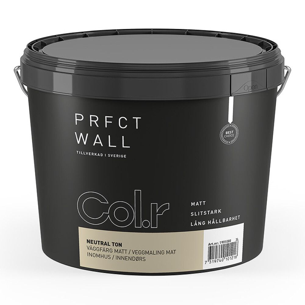 VEGGMALING COL.R PRFCT WALL NØYTRAL TONE 3L