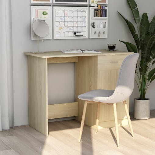 NNEVL Desk Sonoma Oak 100x50x76 cm Chipboard