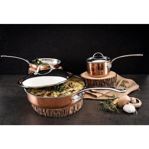 Chasseur Escoffier Induction Saucepan 16cm / 1.5L W/ Helper Handle Copper