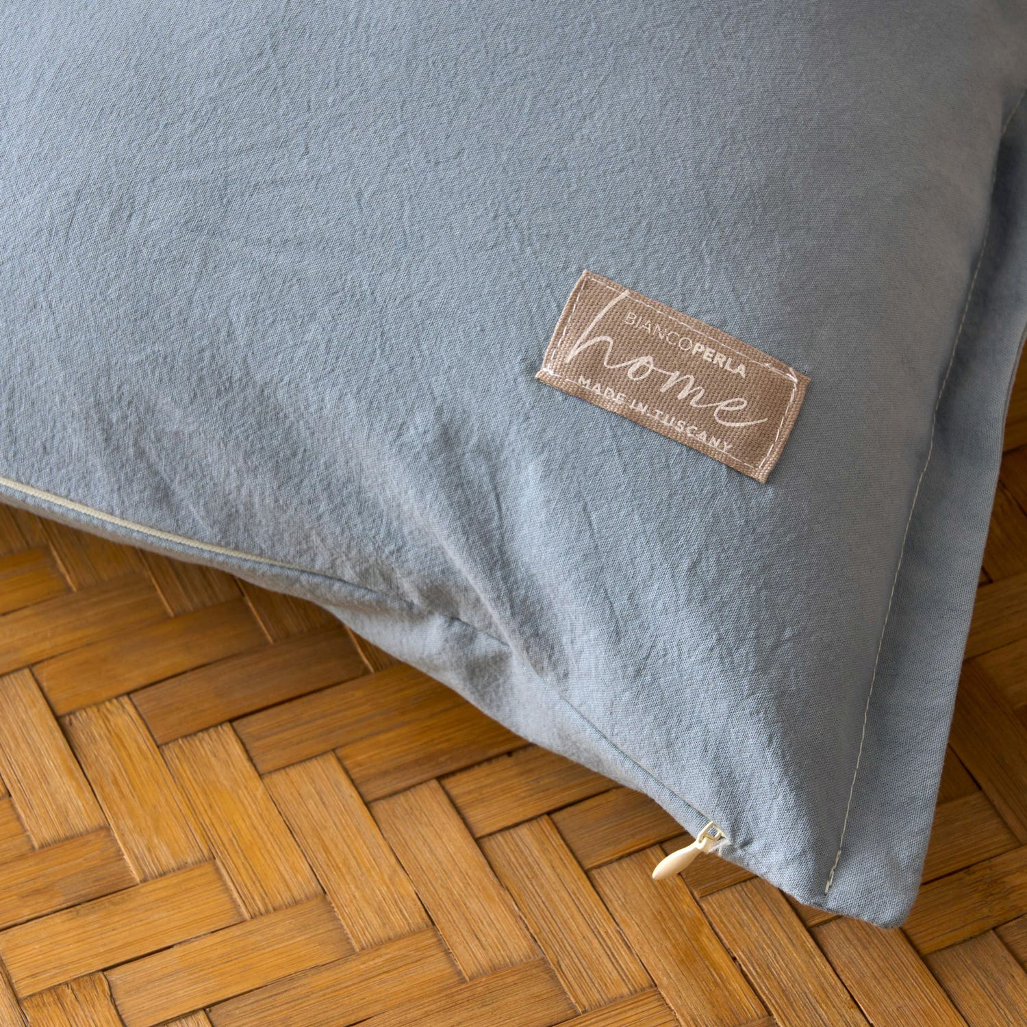 Cuscino Cloe blu 45x45 cm Biancoperla