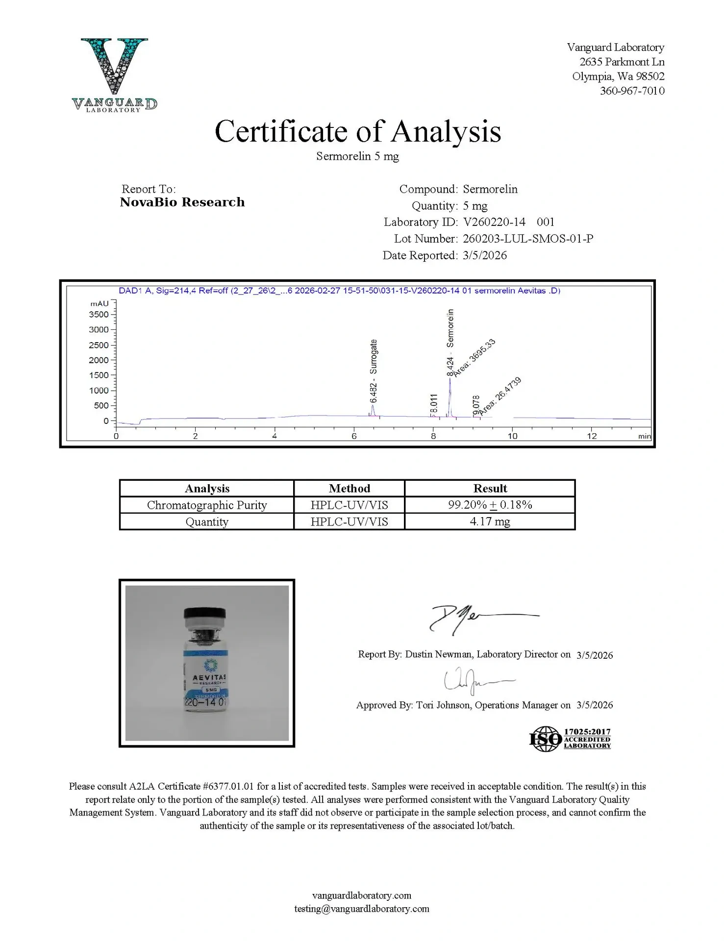 SMO10 | Sermorelin Acetate 10mg × 10 Vials