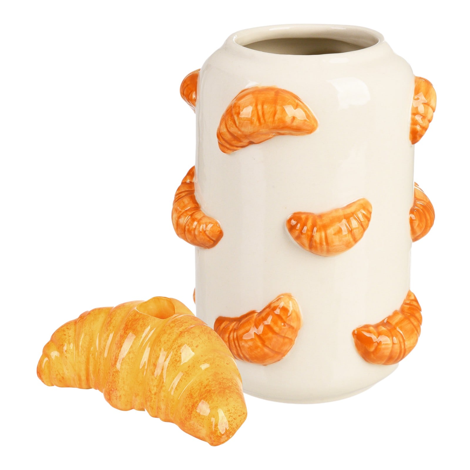 Vase Croissant mit Stabkerzenhalter Beige, 2 -tlg.