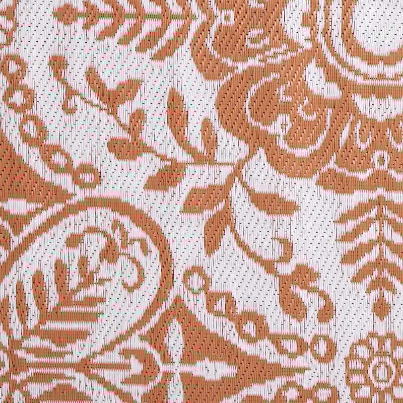 Buitenkleed damast - bruin - 120x180 cm