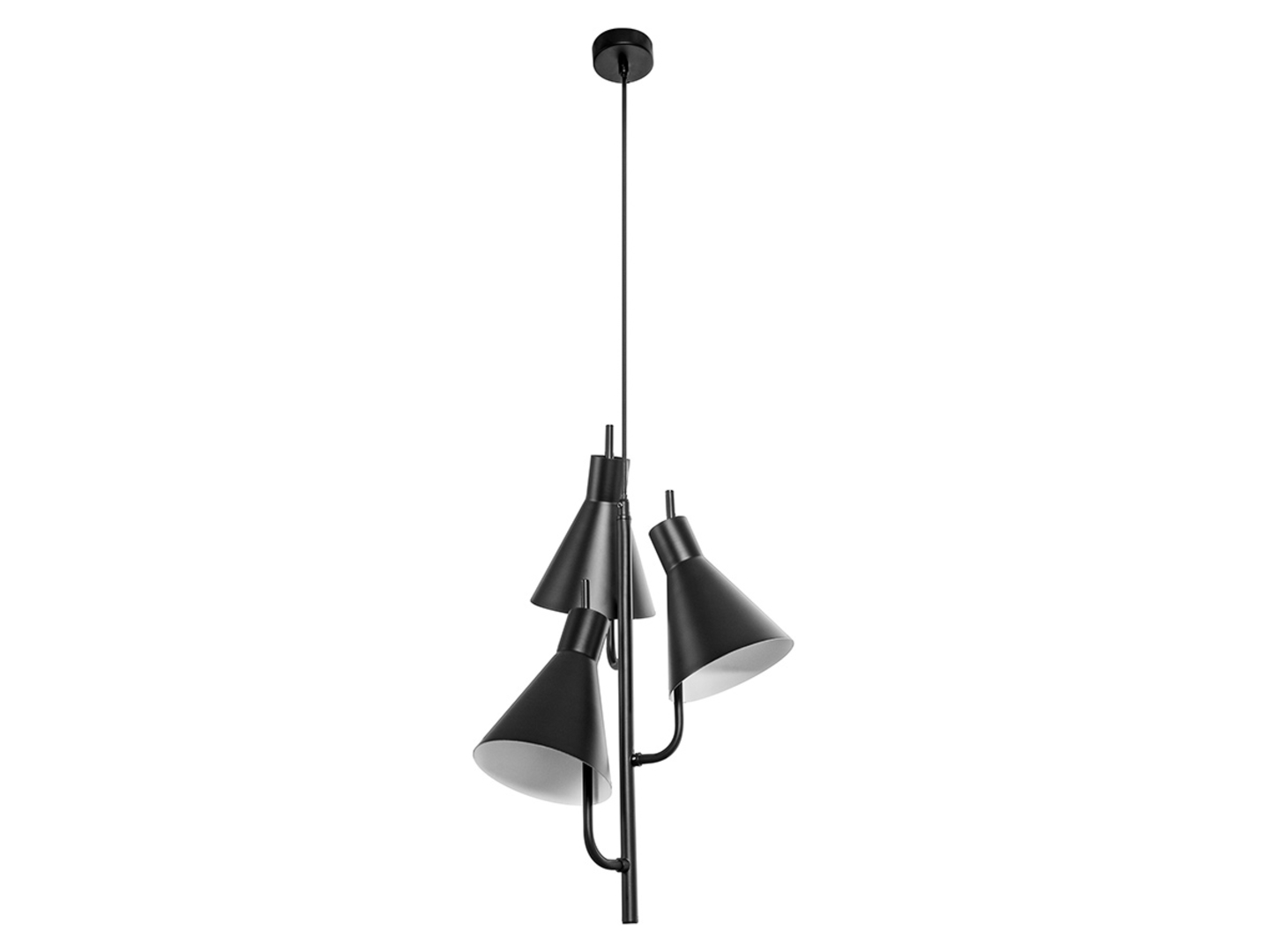 Lampa wisząca Tokio LED 3-punktowa stalowa czarna