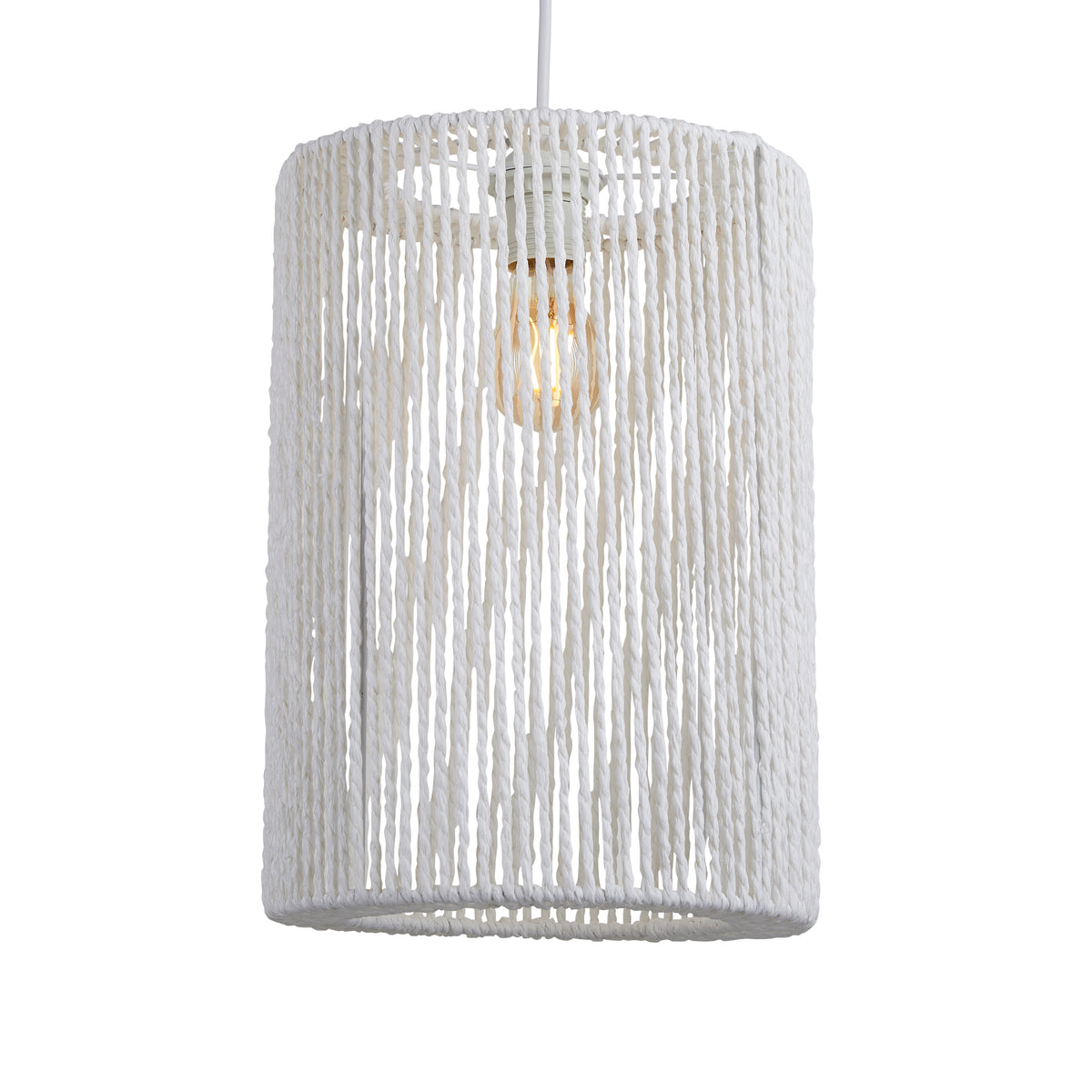 Lighto | Hanglamp Rotan Wit Ø28 cm | Aurum
