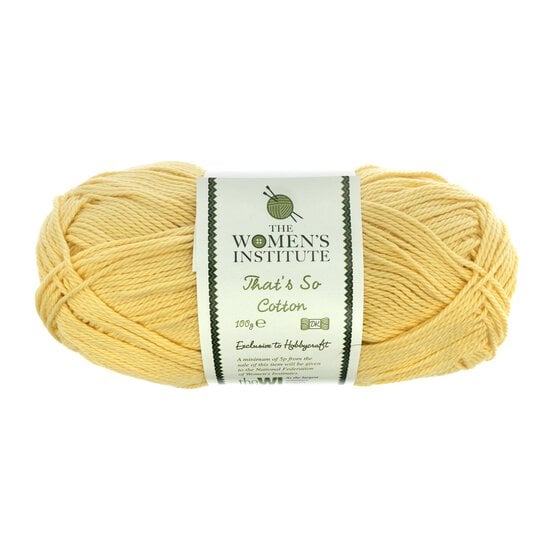 Women’s Institute Yellow That’s So Cotton DK Yarn 100g