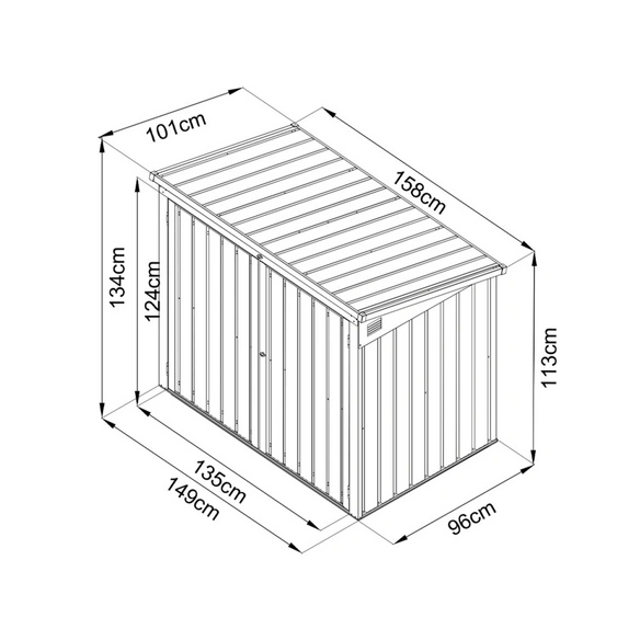 Mülltonnenbox »BASURA«, Größe M, 2x 240L