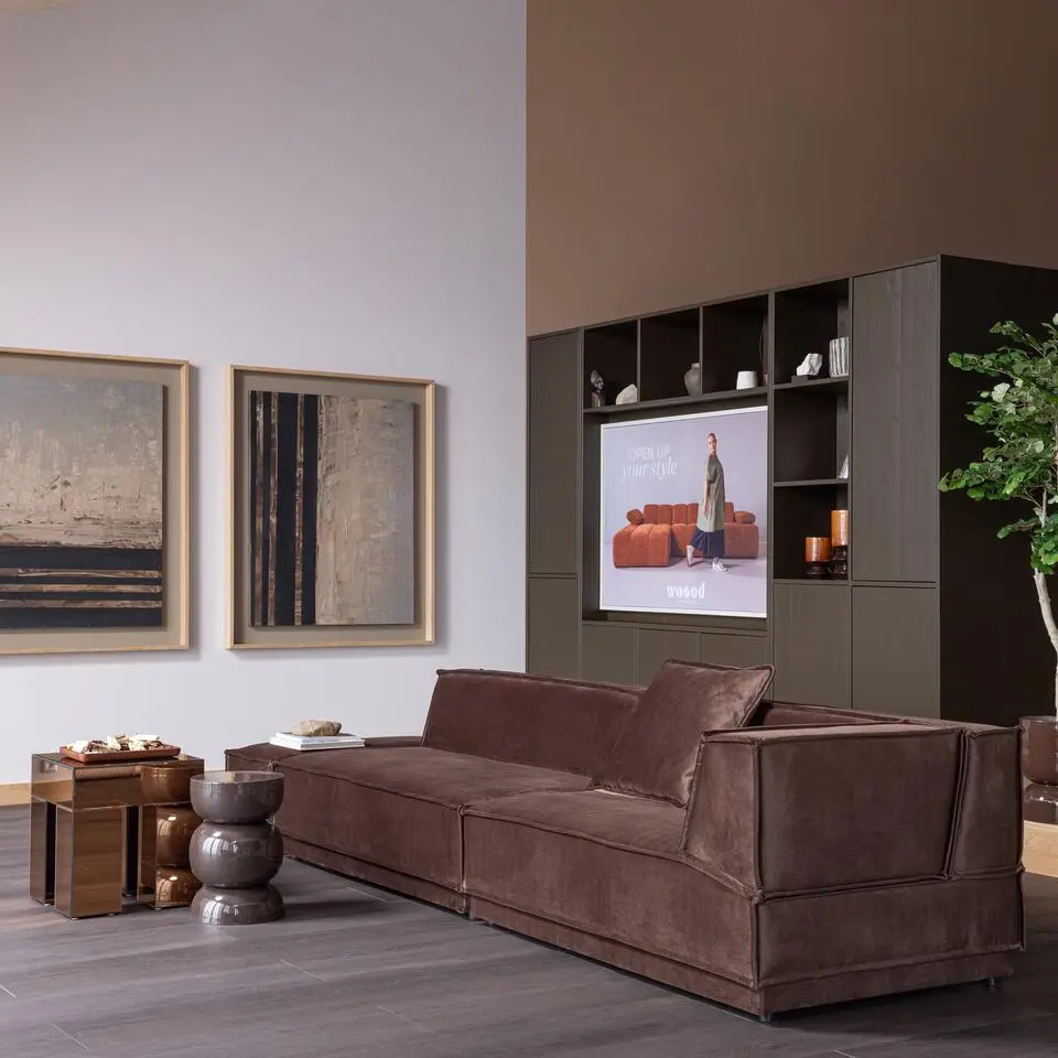 WOOOD Breno Bijzettafel - Metaal - Donkerbruin - 46x30x30