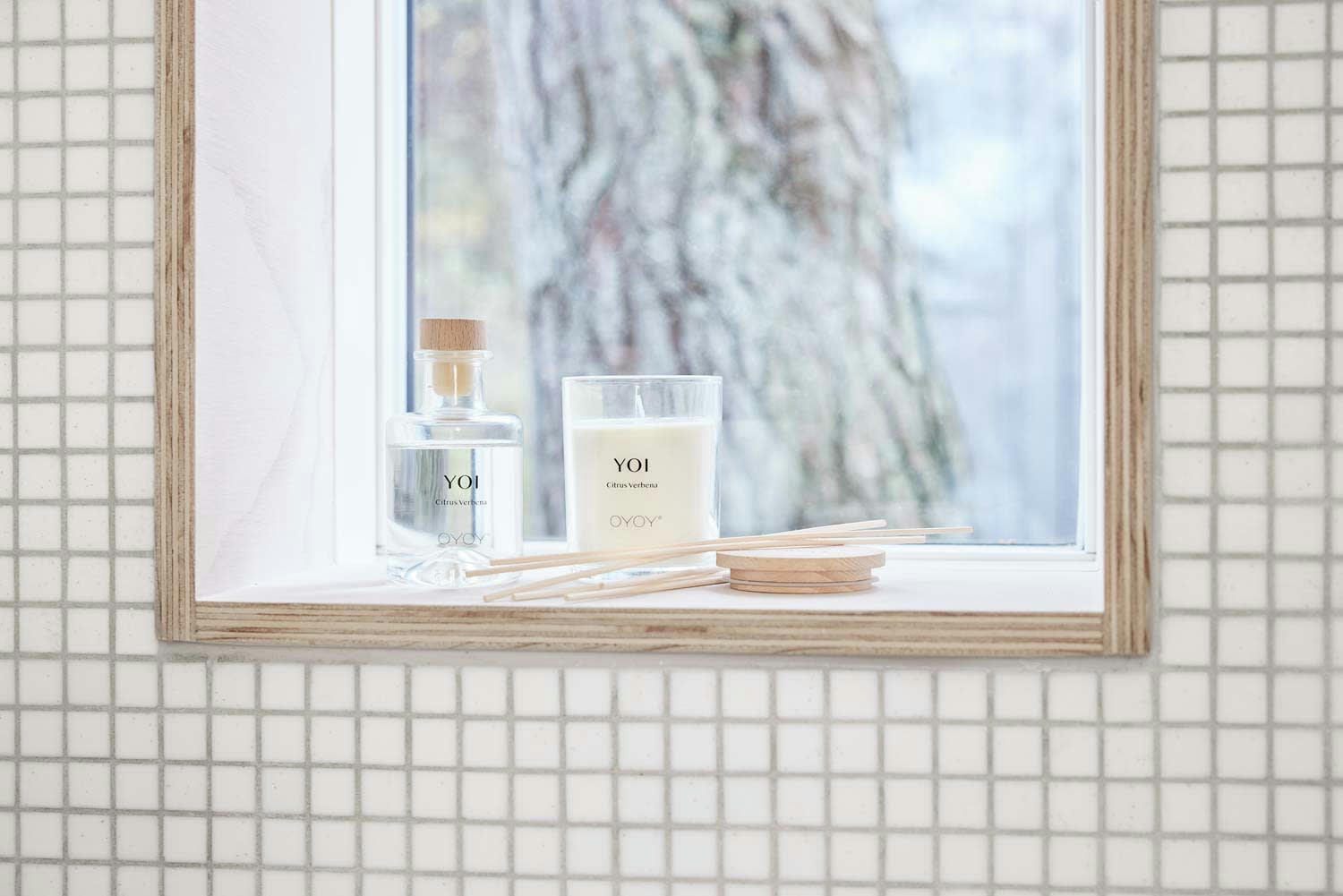 YOI - Bougie transparent en cire de soja Ø7,5xH10cm