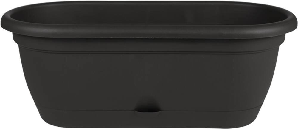 Bloem Lucca Self Watering Plastic Oval Balcony Window Box Planter, 18-in, Assorted Colours