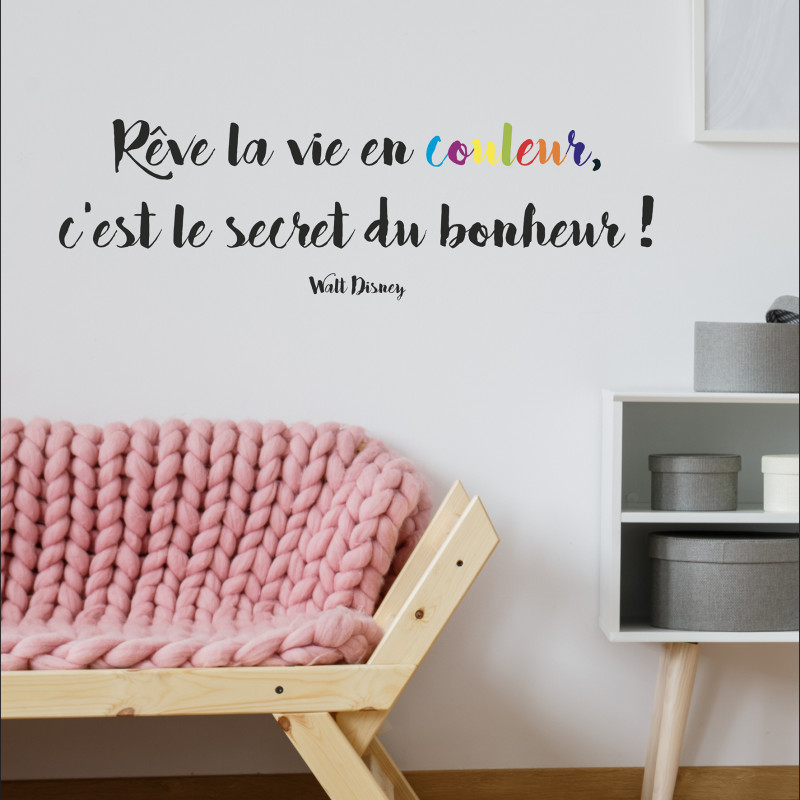 Sticker Citation Walt Disney 68 x 24 cm