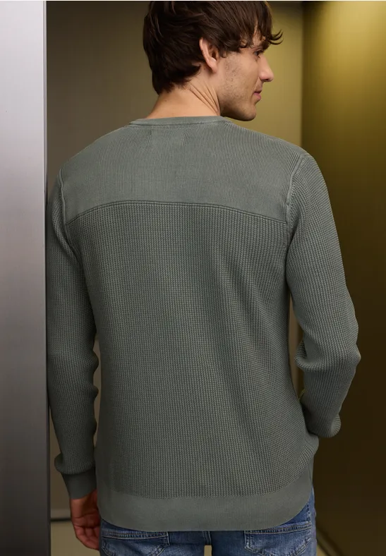 Washed-Look Strukturpullover