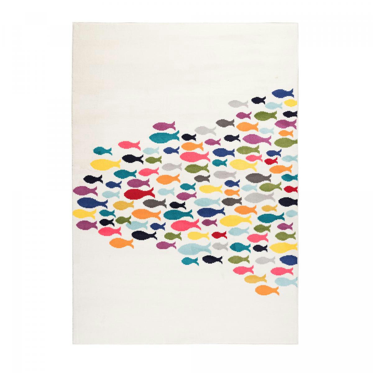 FISHES - Tapis salon multicolore 80x150