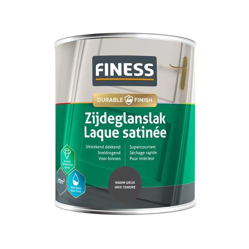 Laque satinée gris chaleureux 0,75 L FINESS