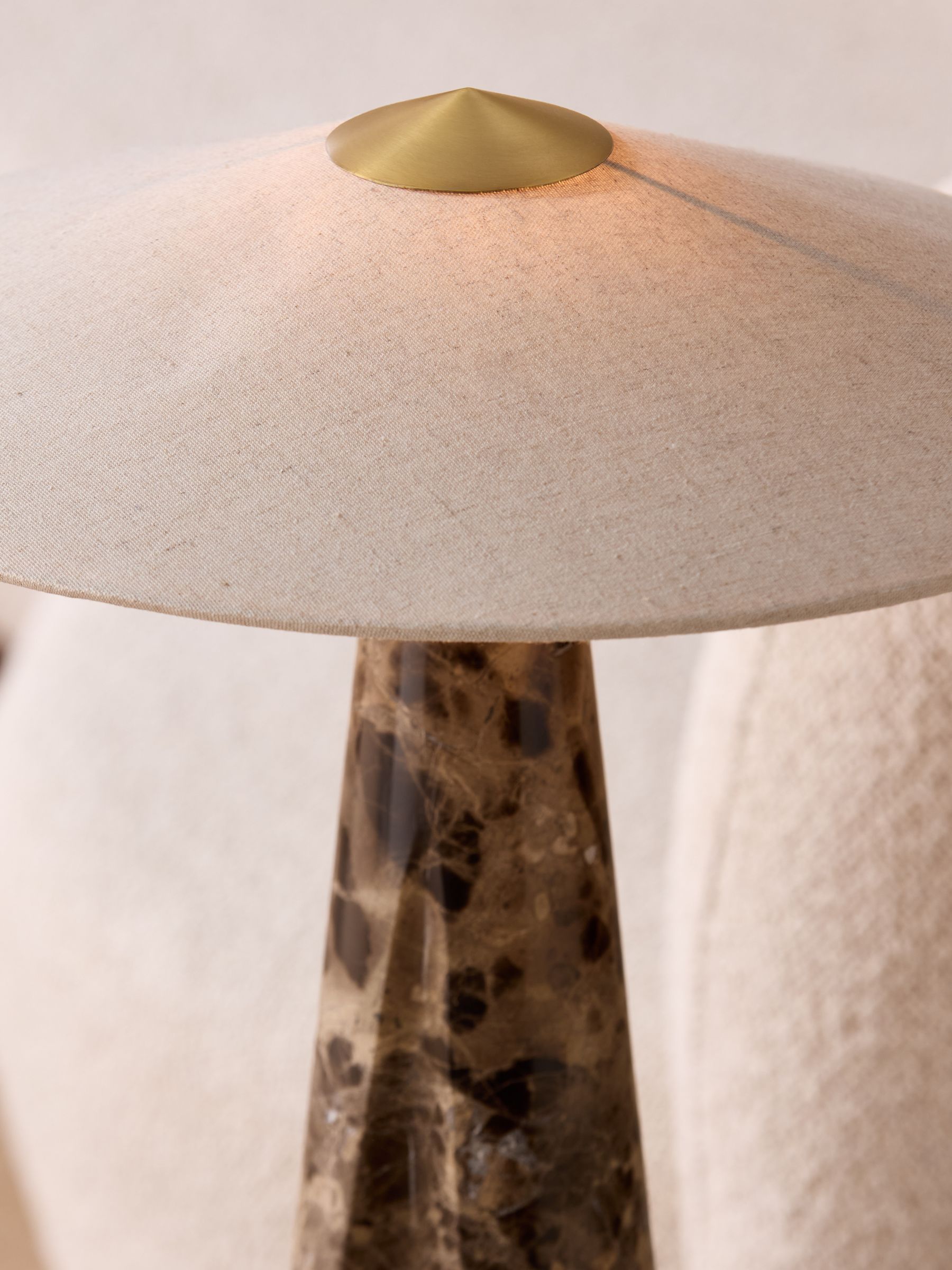 Heath Marble Table Lamp in Black/Brown