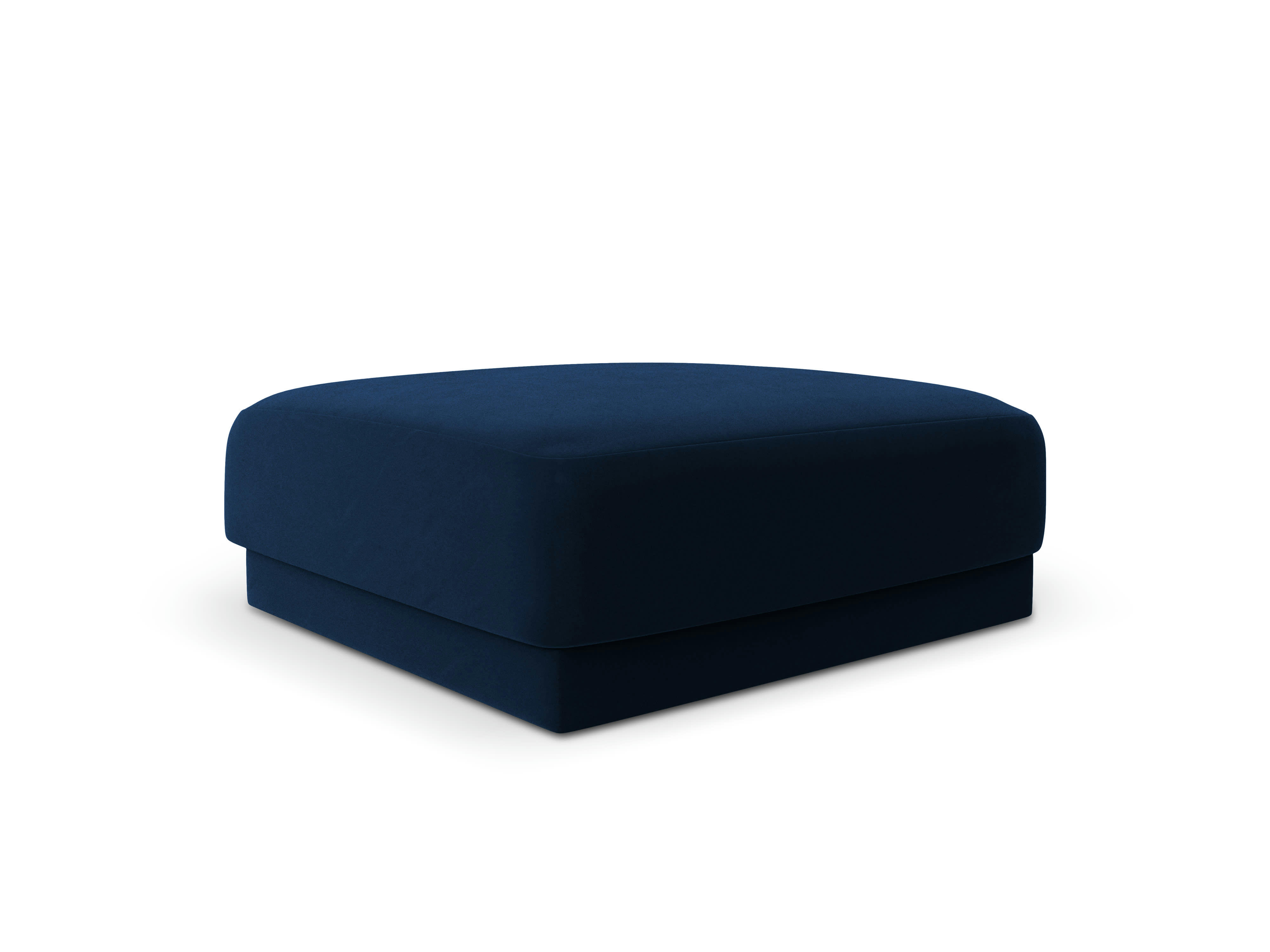 MILEY - Pouf 1 place en tissu velours bleu roi
