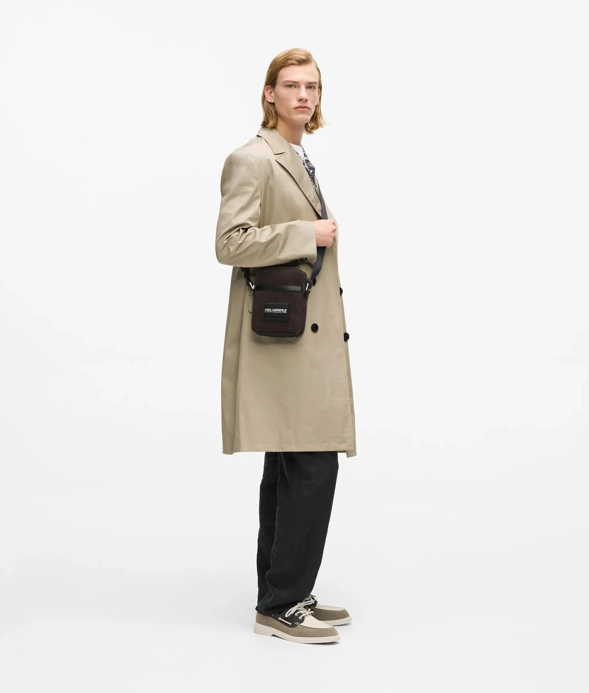 Sac à bandoulière haut en simili-cuir K/Traveller