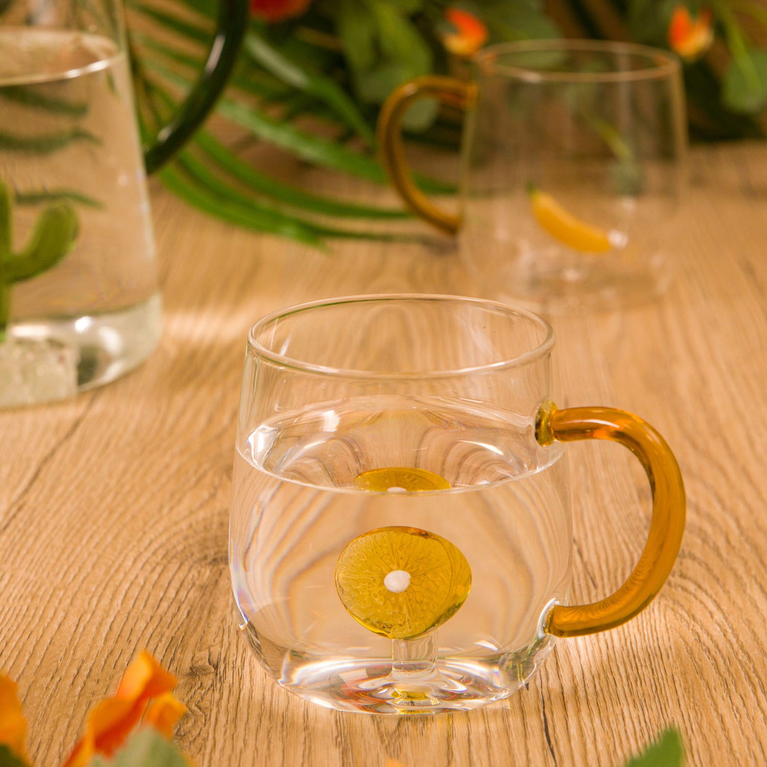 Mug in vetro borosilicato 380 ml arancia