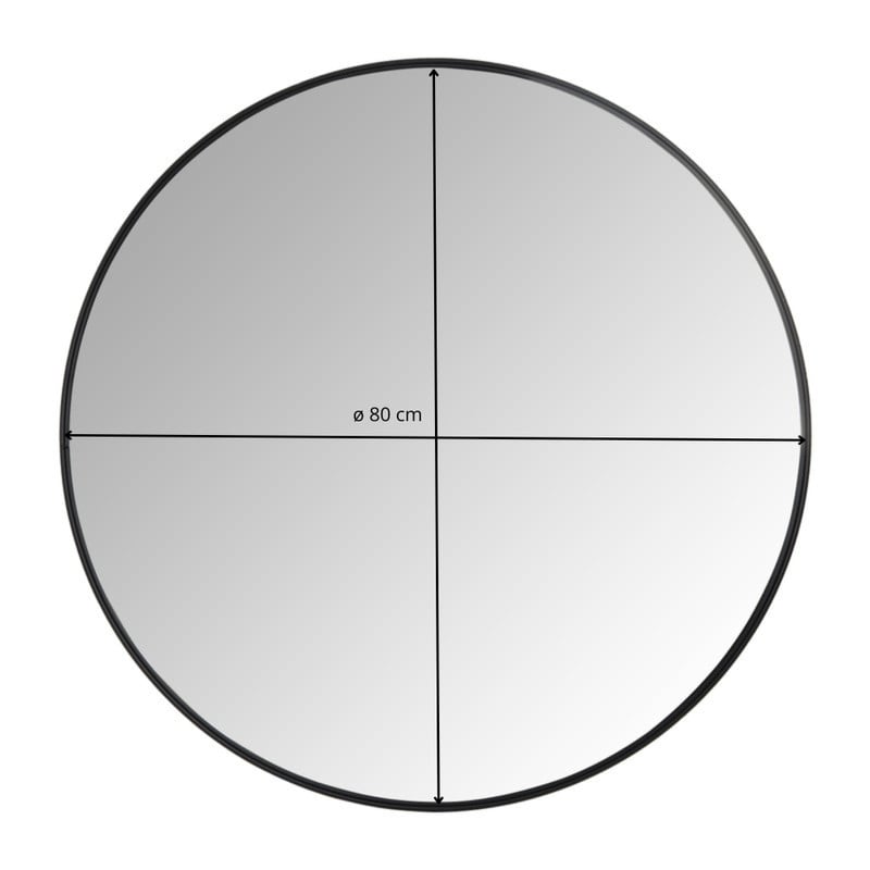 Ronde spiegel - &Oslash;80 cm - metalen lijst
