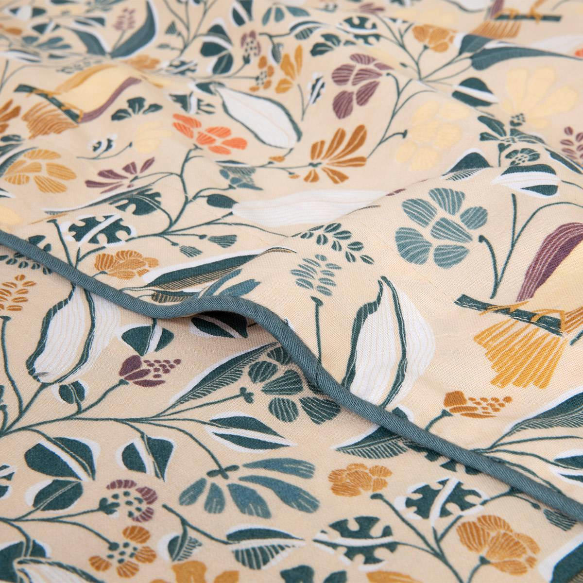 BELCANTO - Drap plat en satin de coton lavé multicouleurs 180 x 290 cm