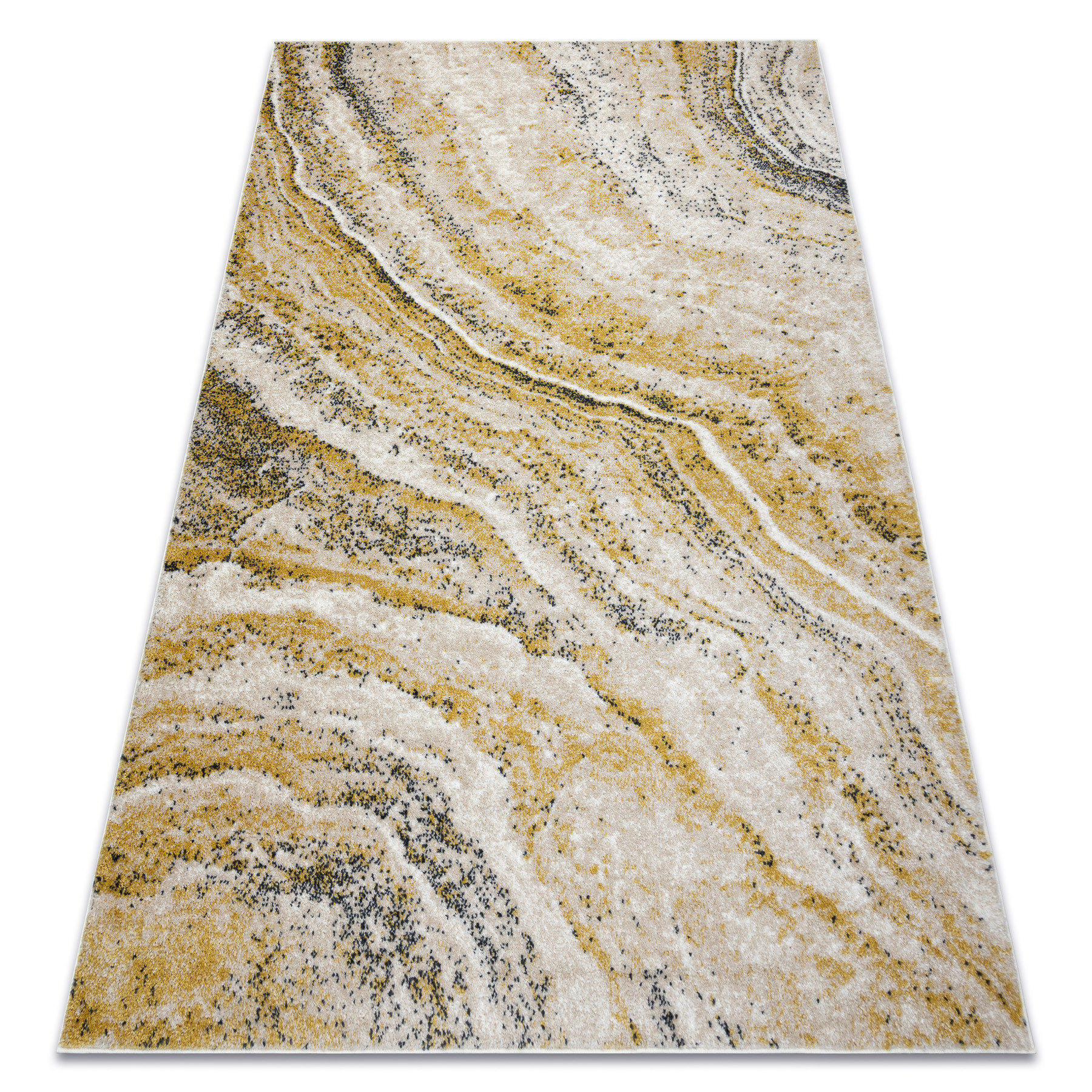 Dywan FUSION 9776 krem / biały / żółty - Abstrakcja, 80x150 cm