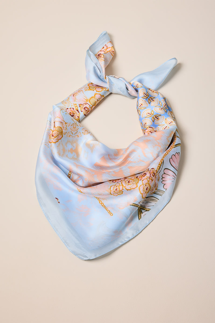 Donna Floral Satin Headwrap