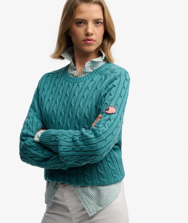 Slouchy Cable Knit Jumper