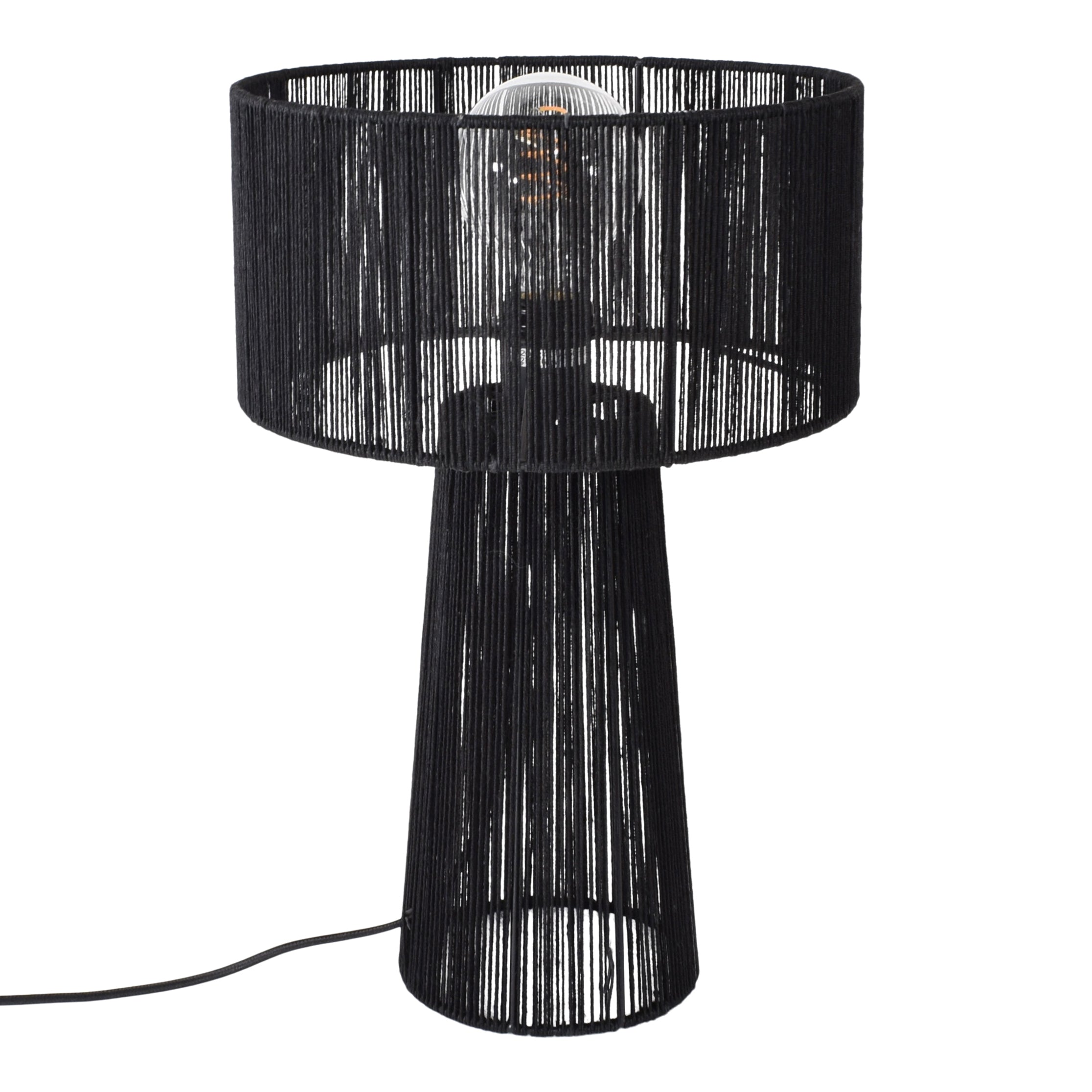 Urban Interiors - Tafellamp Diro Jute 43x30 Zwart