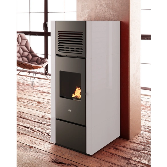 Pelletofen »Nia«, 14 kW, BxHxT: 51,4 x 116,7 x 51,3 cm, weiß, WiFi-fähig