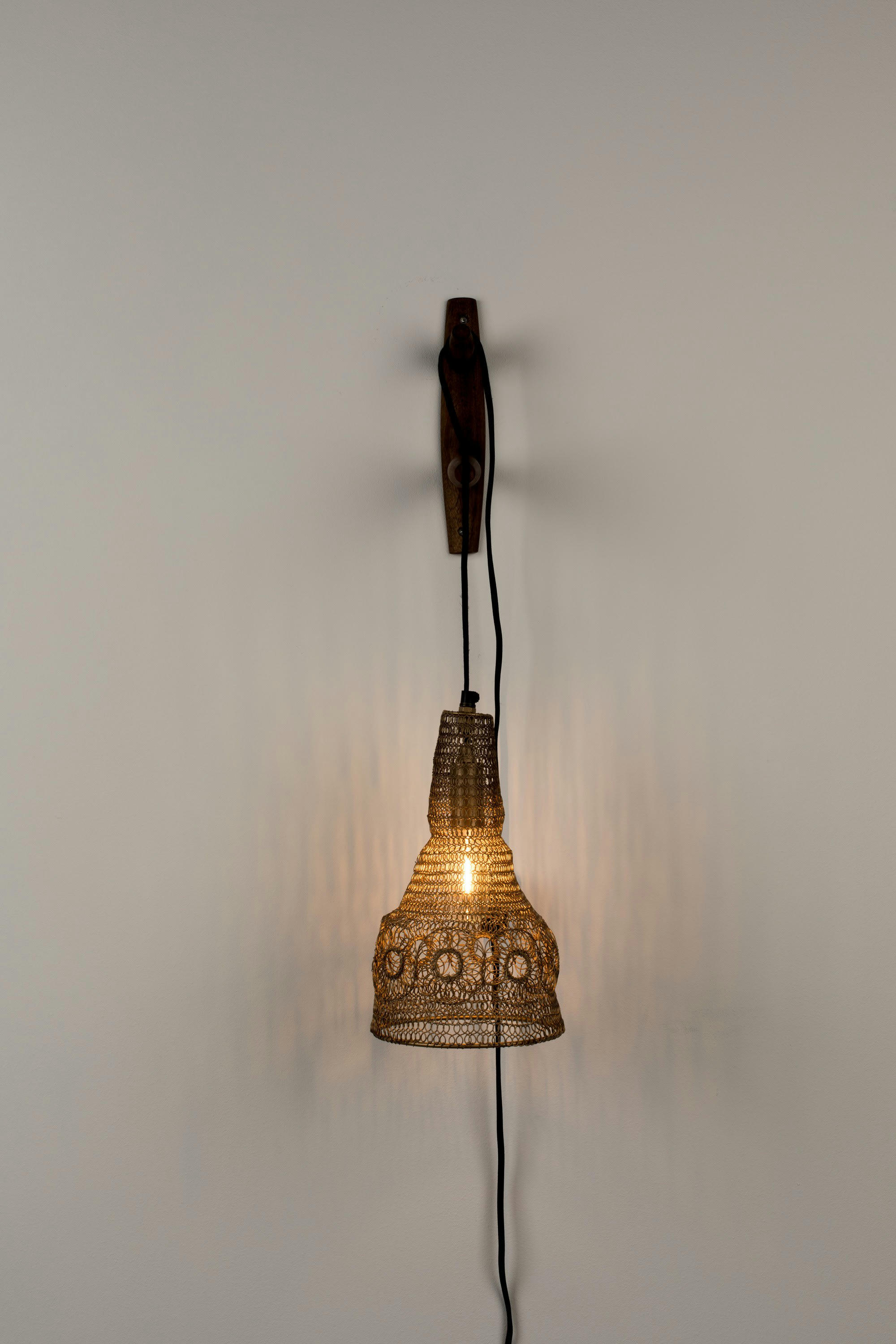 ALEN - Applique murale bohème en métal et bois