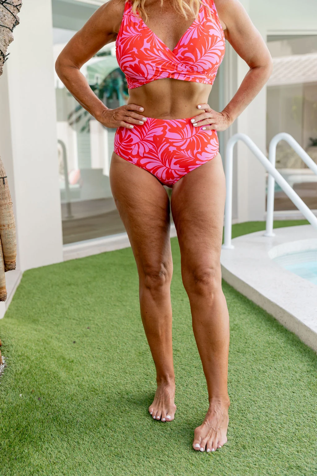 Pearl Bikini Pants In Pink Jungle