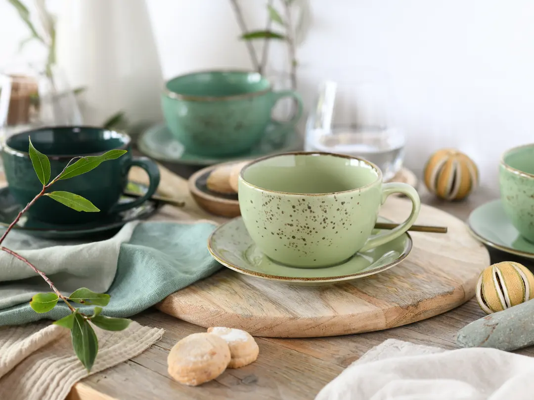 Kaffeetasse mit Untertasse 8-teilig Nature Collection