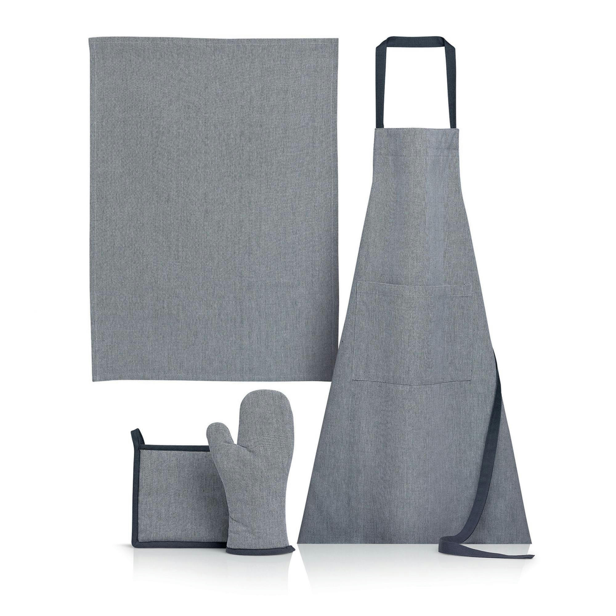 JANI - Tablier  en coton ombre 80 x 85