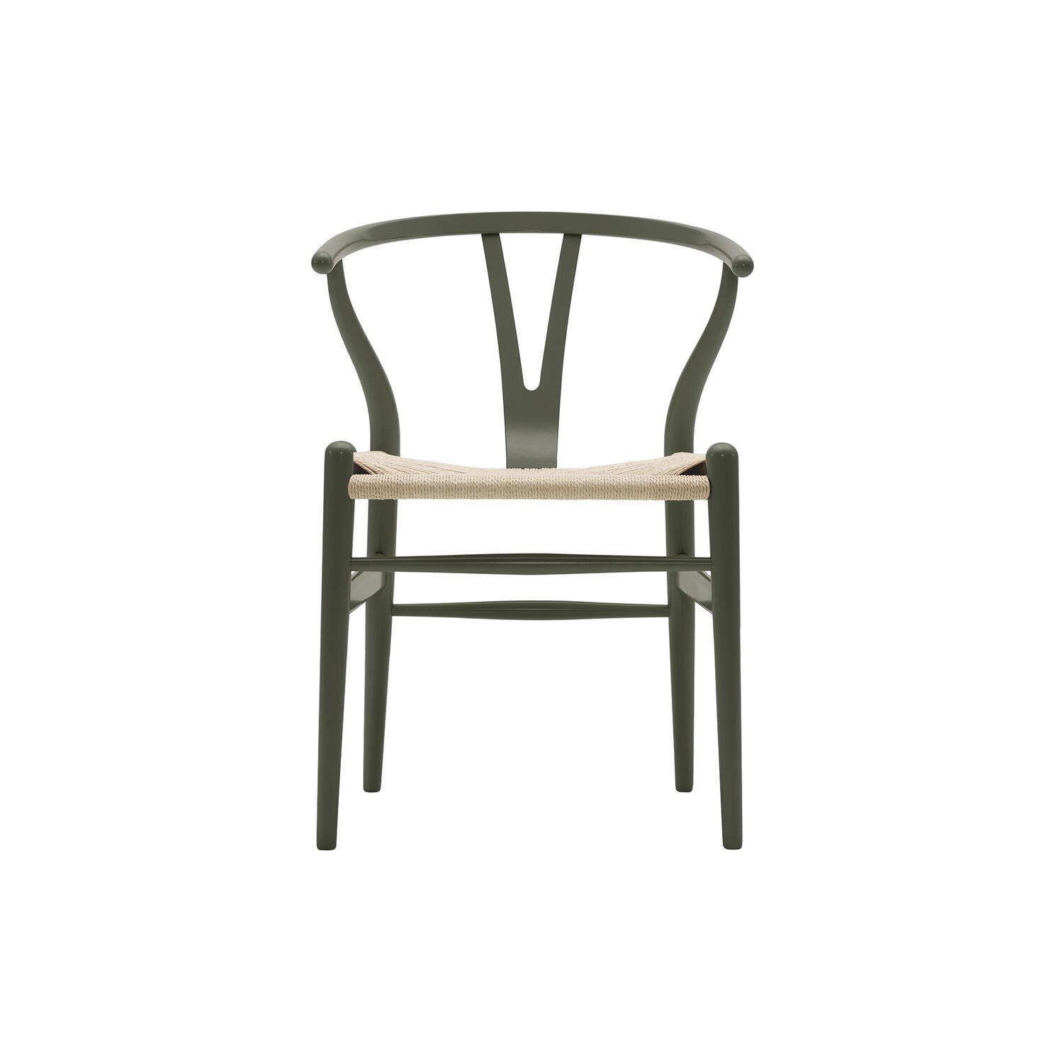 CH24 Y-stolen spisebordsstol, olive green/natur